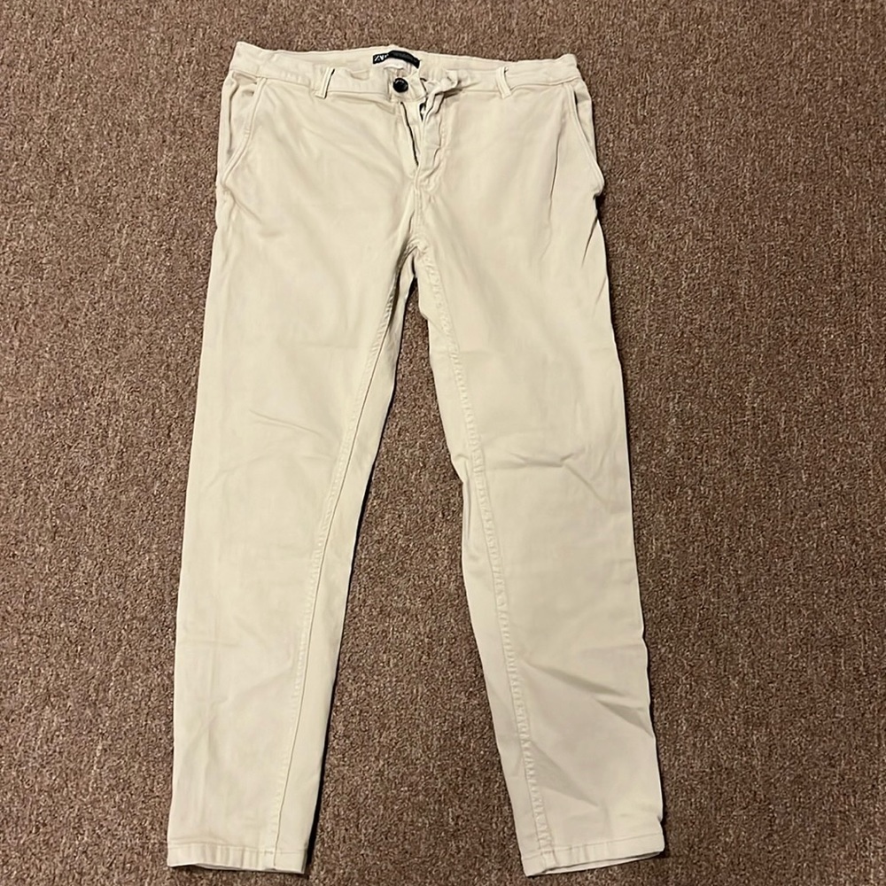 Zara tan jeans size USA 34